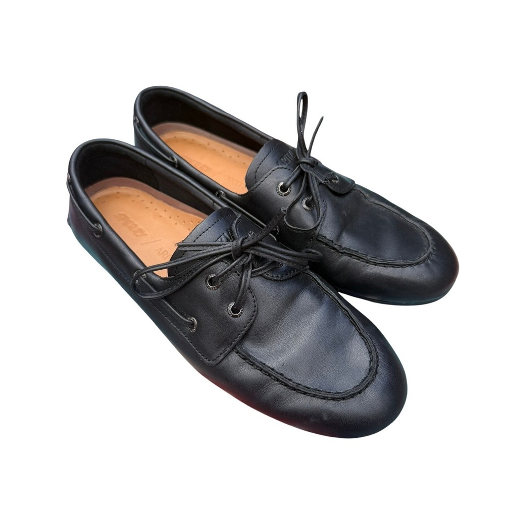 Sperry x Aritzia $120 Women's Slim Boat Shoe Flat Heel in Black Sz 8 - Picture 3 of 10